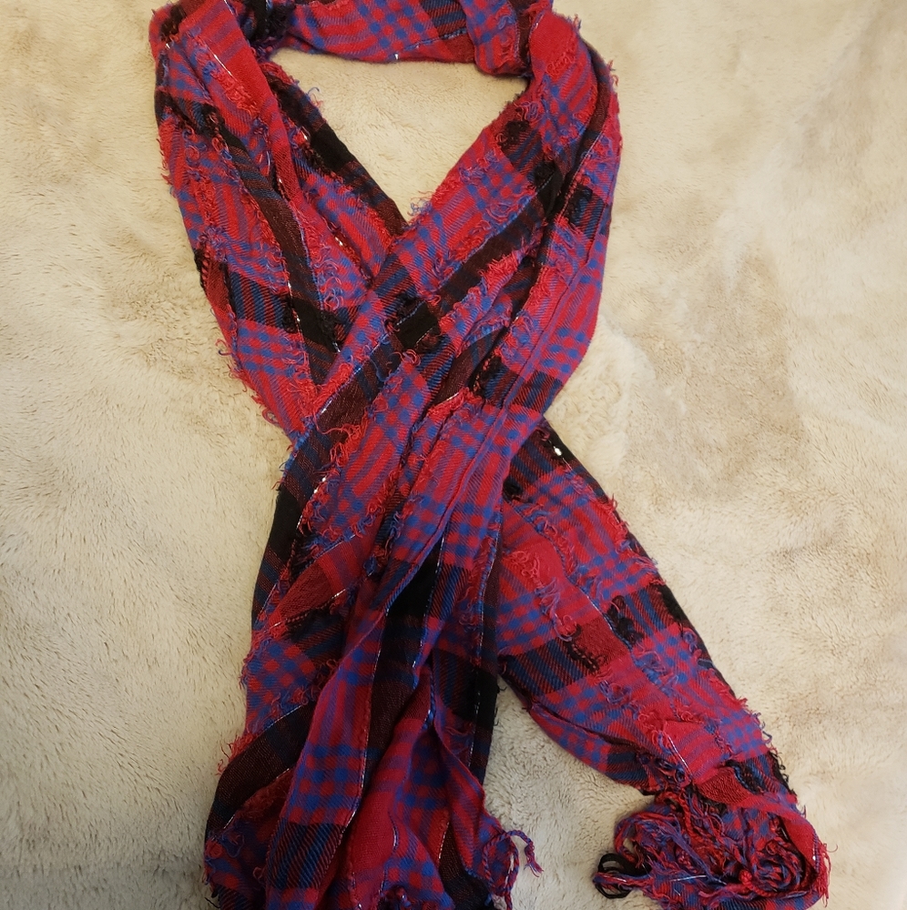 Flannel patterned scarf
